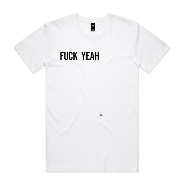 MENS FUCK YEAH WHITE TEE Thumbnail